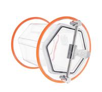 VILLCASE Hexagon Acrylic Jewelry Polisher Replacement Barrel with Lid and Interior Flow Structure for Gold and K Gold Jewelry, Sturdy Stainless Steel, for Boutique and Workshop Use