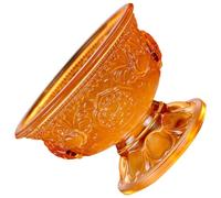 VILLCASE Holy Bowl Offering Cup for Buddhist Worship and Does Not Fade Easily Classic Retro Azure Stone Resistant to Aging and Does Not Fade Easily Resistant to Aging for Temple Decoration