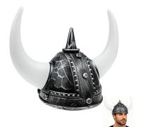 VILLCASE Horned Viking Helmet for Men Lightweight Plastic Warrior Hat with Strong Decorative Features for Halloween and Fancy Dress Balls