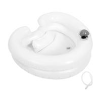 VILLCASE Inflatable Portable Shampoo Basin with Dual-Layer PVC Heart-Shaped Design and Built-in Pillow for Easy Hair Washing in Bed, Effortless Drainage for Bedridden Seniors, Pregnant