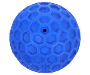VILLCASE Interactive Dog Molar Ball for Teeth Cleaning and Chewing | Rubber Honeycomb Design, Blue Finish, Home or Outdoor Use, Safe Materials for Dogs