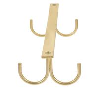 VILLCASE Iron Kitchen Cupboard Cup Holder Hanger Rack with Hooks Space-Saving Organizer for Cabinet and Countertop Suitable for Cups Utensils and Bathroom Accessories Rust-Resistant Gold