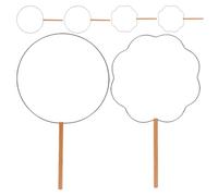 VILLCASE Japanese Hand Fan Frame 6Pcs DIY Iron Hoop Set with Mixed Shapes for Making Vintage Hand Fans for Cultural Events and Home Crafting