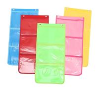 VILLCASE Kindergarten Painting Holder 5pcs Transparent Art Organizer Pouches Over Door Hanging Storage Dust- Display