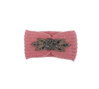 VILLCASE Knitted Woolen Yarn Headband for Women, Comfortable and Breathable Warm Hair Band with Flower Pattern, Minimalist Elegant Hair Accessory for Winter Outdoor Use