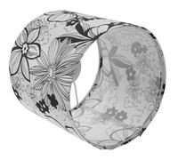 VILLCASE Lampshade Simple for Flower Linen Pattern Removable or Elegant Lamp, Wear-Resistant Black Fabric Structure Design Table Floor Home and Library Decor