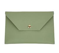 VILLCASE Large Capacity Lipstick and Phone Cosmetic Bag for Women, Dual-Sided Pu Leather Makeup Brush Organizer, Cash Envelope Wallet in Teal Green, Money Pouch for Travel and Daily Use