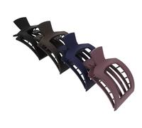 VILLCASE Large Square Hair Claw Clips and Strong Hold 4pcs for Women with Matte Finish Shark Clip Structure to Securely Hold Thick Hair, for Special Events and Formal Occasions