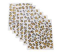 VILLCASE Leopard Transfer Decals Gold Foil 6 Sheets 6.3X5.1 Inch Temporary Body Tattoos Stickers for Halloween Party and Face Decoration