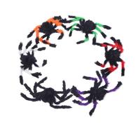 VILLCASE Lifelike Plush Spider for Halloween Decorations Props, 30cm Knitting Wool Stuffed Animal Spider, Hanging Easily for Party and Mardi Gras Scene Random Color