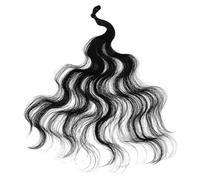 VILLCASE Lightweight Comfort Black Wavy Synthetic Ponytail Hair Extension with Wraparound Design, Natural and Real Style for Women Suitable for Daily Life and Parties