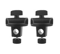 VILLCASE Live Broadcast Equipment Lightweight and Easy to Use 2pcs Crossbar Clamp Adjustable Buckle Microphone Clip Made of Abs and Iron Suitable for Aperture 15mm Stage Performance