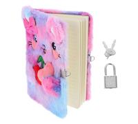 VILLCASE Locked Diary with Plush Cat Cover Cute Journal for Keys for Cat Lovers Secure Private Writing Notebook for Drawing and Notes