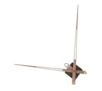 VILLCASE Long Shaft Clock Mechanism Kit with Walnut Wood Hands Heavy Duty Silent Wall Clock Movement Replacement for Thick Faces Easy DIY Installation for Home Office Public Spaces