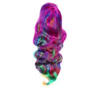 VILLCASE Long Wave Curly Wig for Party with Gradient Color and High Temperature Silk Material, Stylish Design and Feel like Human Hair, Cosplay Curly Wig Hairpiece for Halloween