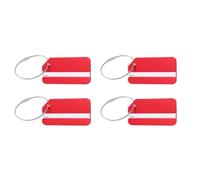 VILLCASE Luggage Tags Sturdy with String 5pcs Aluminium Alloy and Screw Connector for Easy Identification Red Baggage Tags for Suitcase Travel Accessories