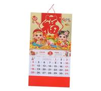 VILLCASE Lunar Calendar Feng Shui Wall Hanging with Zodiac Horse Art Daily Auspicious Dates for Home Office Decor Vibrant Printing Functional Decorative Chinese Daily Calendar