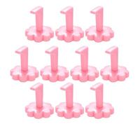 VILLCASE Manicure Practice Rack Nail Art Practice Stand 10pcs Detachable Nail Tip Displaying Rack Pink and Salon Use
