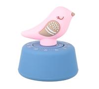 VILLCASE Mechanical Wind Up Kitchen Timer Cute Pink Bird Design No Battery Required Cooking and Baking Management for Adults Gift for Home and Study Use
