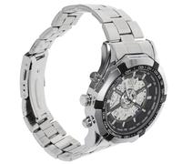 VILLCASE Men Mechanical Wrist Watch Stainless Steel Full-Automatic Skeleton Design with Hollowed-Out Carving and Fine Workmanship Elegant Metal Band for Business and Casual Wear