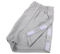 VILLCASE Men's Cotton Incontinence Underwear L Size Light Grey, Washable Reusable Side Open Post-Surgery Care Pants for Disabled and Elderly, Easy to Wear Incontinence Care Underpants