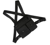 VILLCASE Men's Nylon Chest Bag Crossbody Sling Bag with Multifunctional Design and Good Protection for Camping and Hiking Lightweight Hip-hop Style Casual Chest in Black