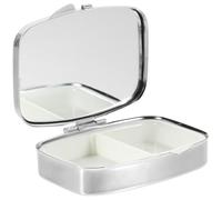 VILLCASE Metal Case Daily Organizer Portable Travel Pill Box with Multiple Individual Compartments for Easy Sorting and Keeping Medications Fresh, for Outdoor Activities and Daily Use