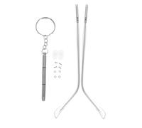 VILLCASE Metal Eyeglass Arms Replacement Temple Legs Single-tooth Design for Stable Fit and Slip-resistant Support Installation Eyewear Frame Repair Parts for Glasses and Sunglasses Silver