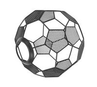 VILLCASE Metal Soccer Lamp Shade with Socket Hole Electroplated Hollow-Out Football Mesh Pendant Light Cover for Ceiling Fixtures Rustic Iron Lampshade for Living and Bar Decor