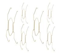 VILLCASE Metal Wire Plate Holders 6Pcs for Home Wall Mounting Multipurpose Hooks for Hanging Decorative Plates or Towels