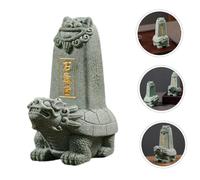 VILLCASE Mini Dragon Turtle Resin Statue Feng Shui Ornament for Home Office Desk Decor Compact Chinese Style Dragon Tortoise Adornment Tabletop Souvenir