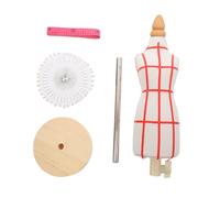 VILLCASE Mini Dress Mannequin 1/4 Scale with Pinewood Base for Sewing and Clothing Design Realistic Proportions Suitable for Teaching and Fabric Display