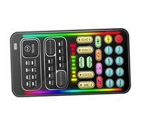 VILLCASE Mini Sound Card Voice Changer Microphone for Friends Compact Plastic Efficient Voice Disguise Device for Online Games and Entertainment Multi-Colour 4.17X2.12X0.47In