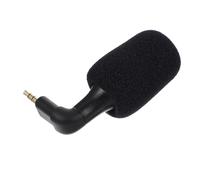 VILLCASE Miniature Microphone 3.5mm Plug Black Rubber Sponge Designed Mic High-definition Sound Quality Convenient Recording Microphone for Making Videos and Home Ktv Time