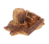 VILLCASE Miniature Resin Firewood Stack for Dollhouse Sand Table Decor Realistic Brown Tree Stump Model Lightweight Micro Landscape Accessory Rustic Cottagecore Garden Ornament