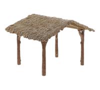 VILLCASE Miniature Thatched Cottage Shed Model Micro Farm Building Figurine for Sand Table Scene Realistic House Ornament for Dollhouse and Garden Decor