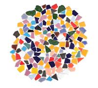 VILLCASE Mixed Colour Ceramic Mosaic Tiles Irregular Glazed Pieces for Handmade DIY Crafts and Garden Art 200G Pack