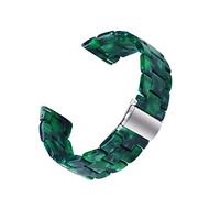 VILLCASE Modern Resin Smartwatch Band Replacement for Watch Compatible Strap Dark Green Floral Design Durable and Stylish Wristband for Casual and Formal Wear