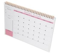 VILLCASE Monthly Planner Notepad A4 Paper Notebook with Aluminium Alloy Spiral Binding, Prioritize Work and Personalize Tasks, Simple and Delicate Appearance for Efficient Daily Planning