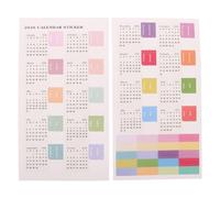 VILLCASE Monthly Planner Tabs White Coated Paper Self-Adhesive Stickers for Efficient Categorization and Secure Adhesion, Writable Index Tabs for Indoor Schedule Use, Elegant Organisation