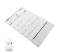 VILLCASE Monthly Wall Calendar Hanging Planner with Spiral Binding and Large Grid Spaces, Monochrome Design for School and Reading Log Tracking, Space-saving and Effortless Organisation