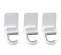 VILLCASE Mop Cleaning White Wall Mounted Design Adhesive Hooks Hook Holder 3pcs Strong Waterproof Abs Silicone Material Punch Free for Tools Home Bathroom