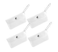 VILLCASE Multi-Functional Coin Pouch and Card Holder PVC Small Change Wallet for Travel and Everyday Use, Lightweight Portable Storage Bag Set of 4 for Students and Office Workers