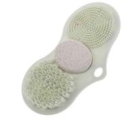 VILLCASE Multi-Functional Foot Scrubber Mat with Rubber Pumice Stone for Shower and Home Use Compact Universal Fit Foot Silicone Scrubber Mat Providing Anti-Slip and Exfoliation