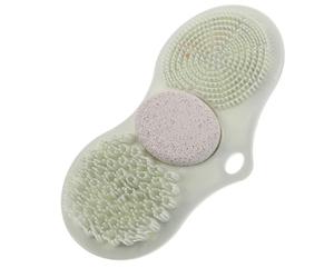VILLCASE Multi-Functional Foot Scrubber Mat with Rubber Pumice Stone for Shower and Home Use Compact Universal Fit Foot Silicone Scrubber Mat Providing Anti-Slip and Exfoliation