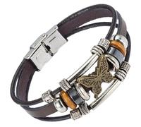 VILLCASE Multilayer Metal Punk Bracelet for Women, Vintage Butterfly Cuff Bangle, Bohemian Goth Aesthetic Wristband Accessories