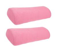 VILLCASE Nail Art Hand Rest Cushion Portable for Manicure Table 2pcs Soft Fabric Semicircular Arm Rest with Delicate Knit Surface, Easy to Clean and Nonsticky for Nail Salon and Home Use