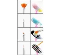 VILLCASE Nail Art Pen Kit Drawing Lines 20pcs with Silicone and Nylon Brushes Professional Nail Art Liner and Creating Special Patterns Plastic Handle for Manicure
