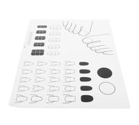 VILLCASE Nail Art Silicone Practice Mat with Solid White Surface Induction Silicone Painting Pad for DIY Manicure Nail Polish Coloring and Stamping Suitable for Beginners