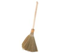 VILLCASE Natural Corn Broom with Wood Handle and Soft Bristles, Detachable Design for Easy Storage and Versatile Use, for Lobby and Living Rooms Cleaning